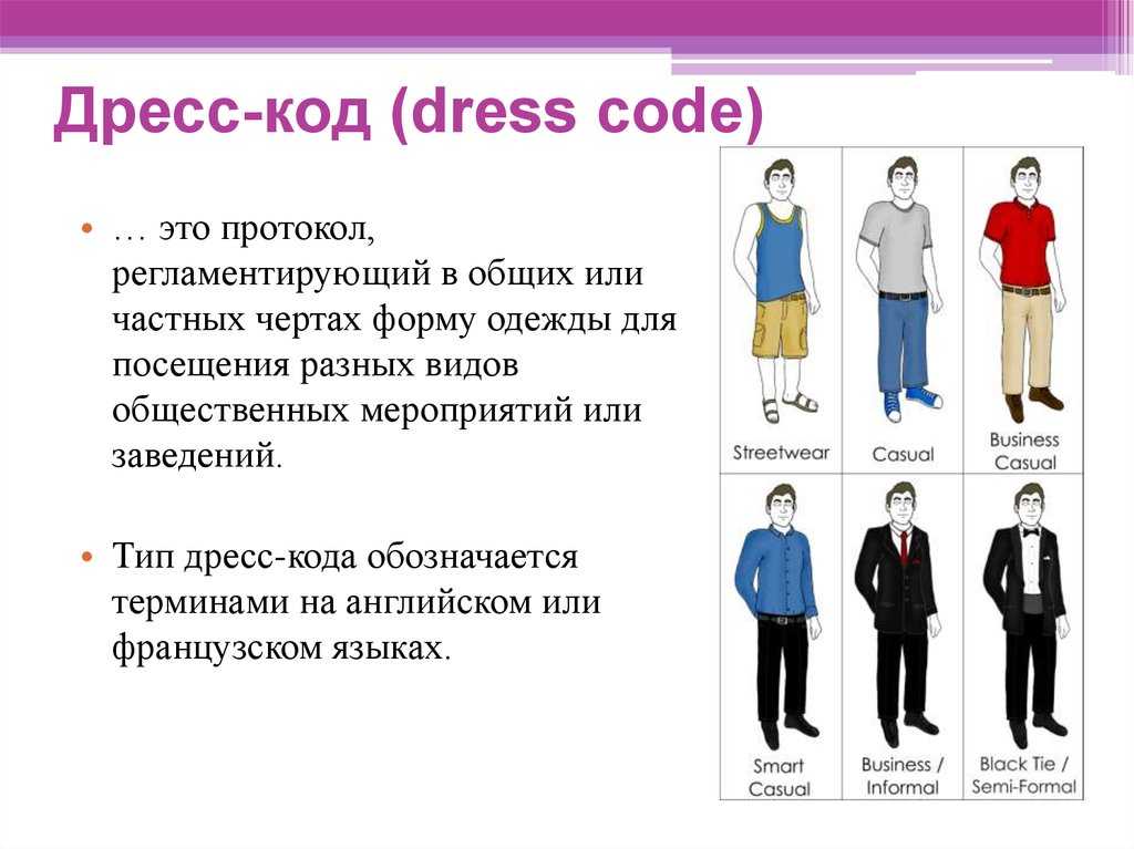 Одежда для дресс кода