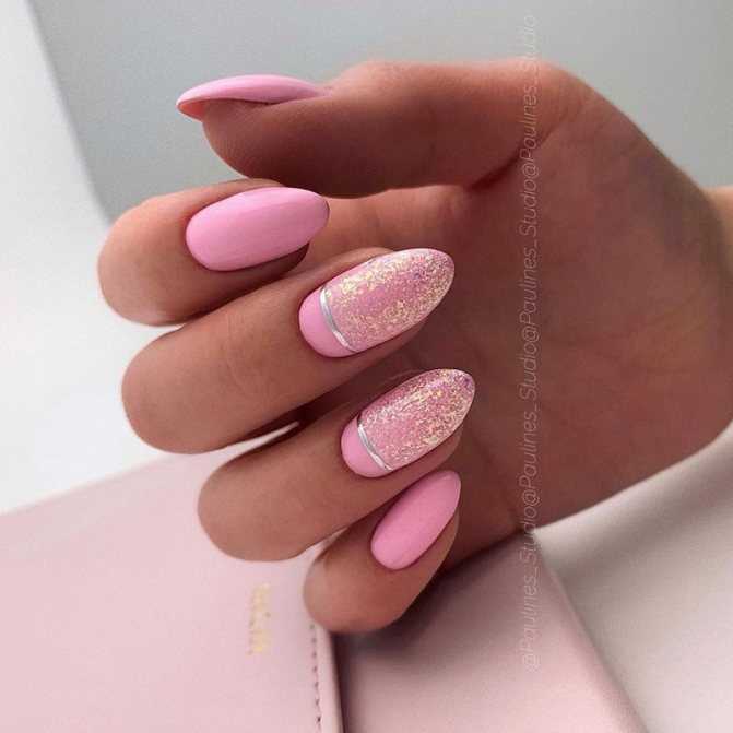 Розовый маникюр - 68 фото новинок модного дизайна ногтей в розовых тонах