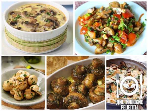 Диетические салаты рецепты с грибами. блюда из шампиньонов