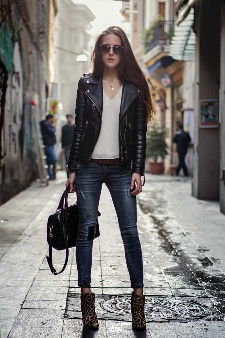 Кожаные женские куртки — 115 фото осенних и весенних стильных моделей и сочетаний