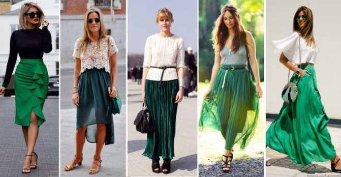 С чем носить зеленую юбку-карандаш, варианты стильных образов
