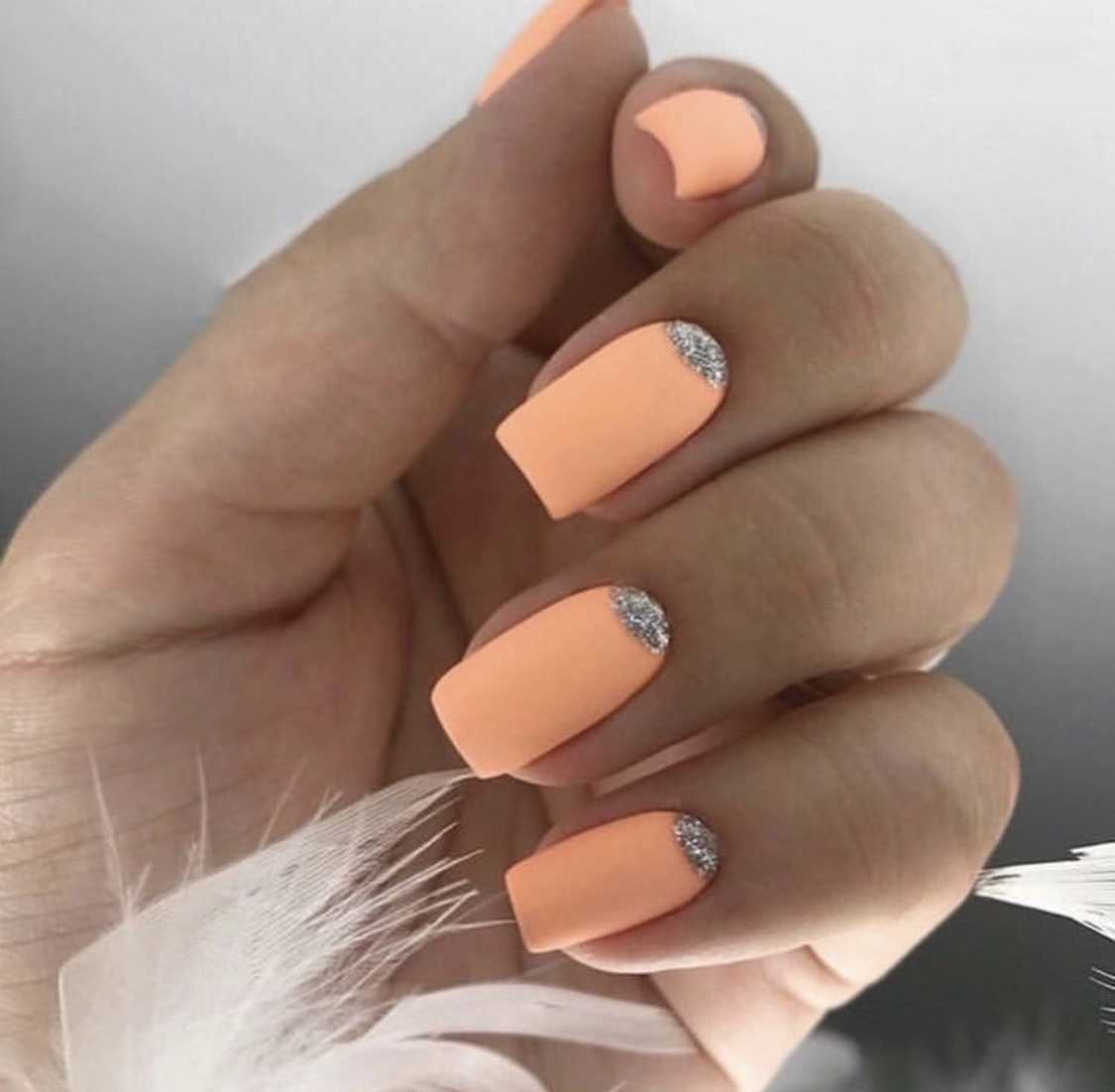 Персиковый маникюр - идеи дизайна ногтей • журнал nails