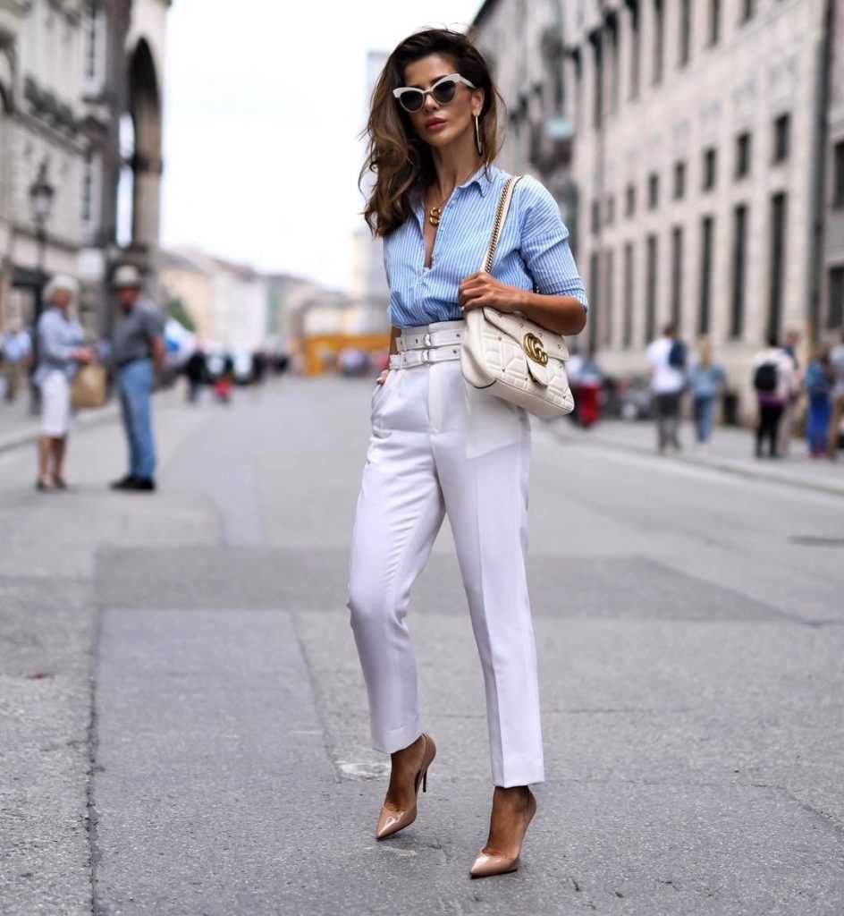 Белые женские брюки: с чем носить, фасоны, сочетания (216 фото)