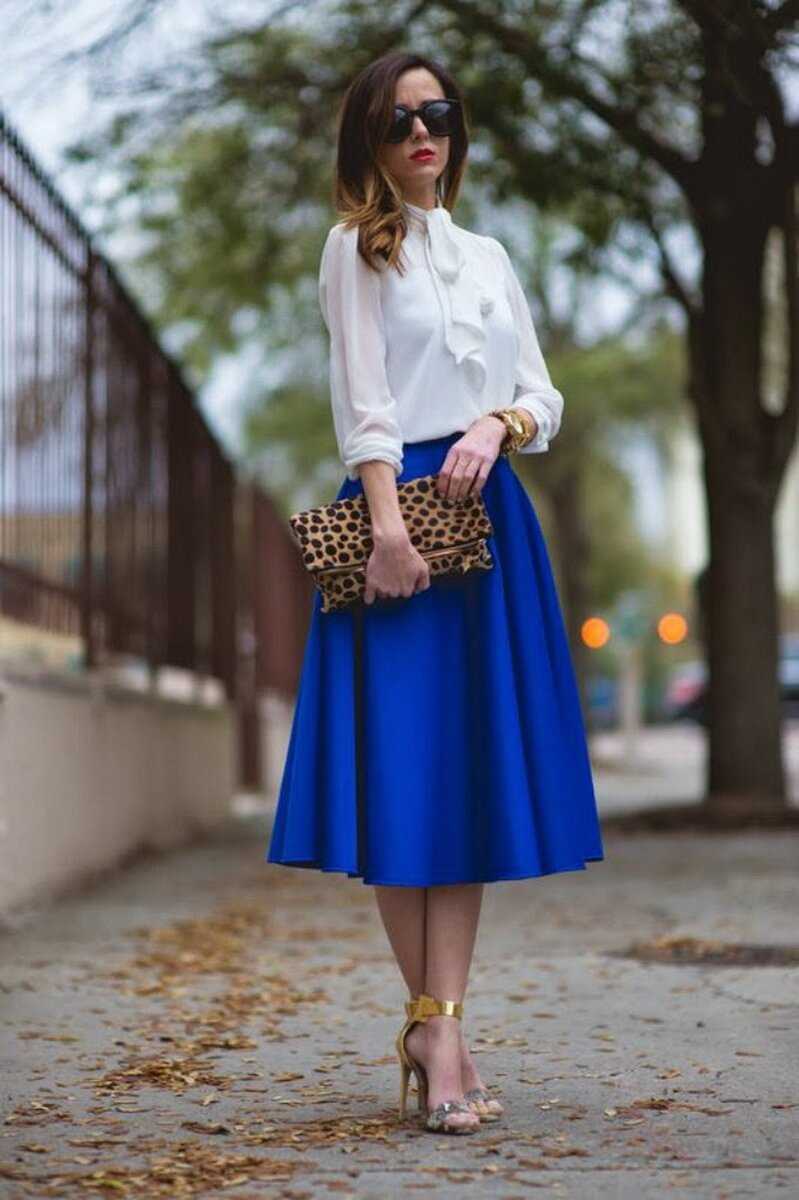 Синяя юбка: 55 фото фантастических сочетаний самого модного цвета