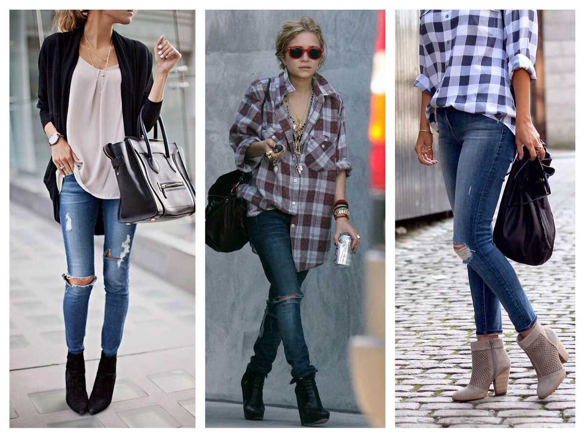 Укороченные джинсы: с чем носить, сочетать, фото модных образов
модные сочетания с укороченными джинсами — modnayadama