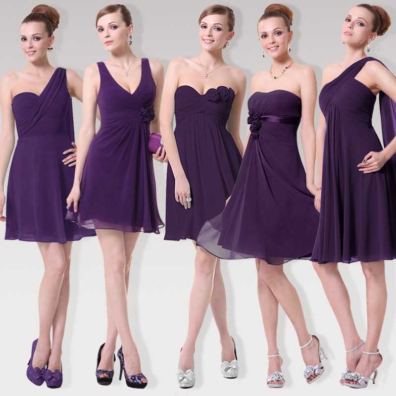 Фиолетовое платье с чем носить? макияж под фиолетовое платье. туфли к фиолетовому платью :: syl.ru
