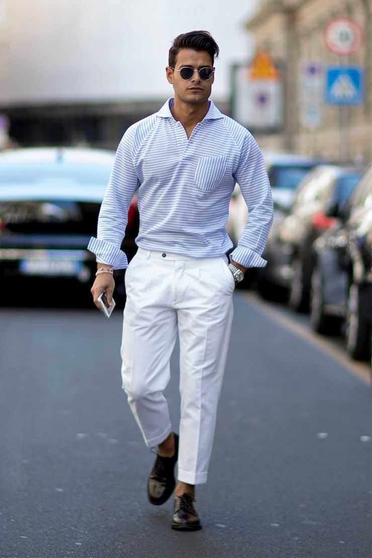 Белые брюки с чем носить мужчинам