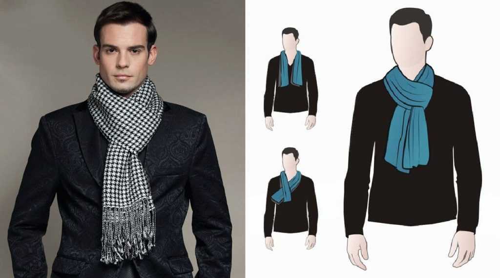 Как завязывать мужской шарф? мужской шарф под пальто
