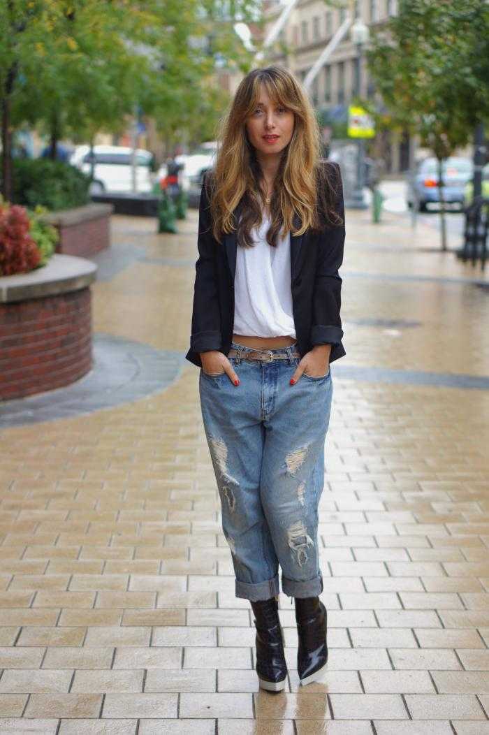 Что носить с серыми женскими джинсами? | модные новинки сезона