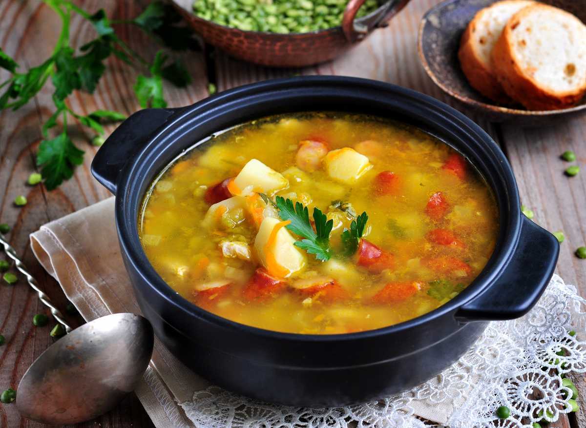 Гороховый суп с мясом и картошкой классический рецепт с фото