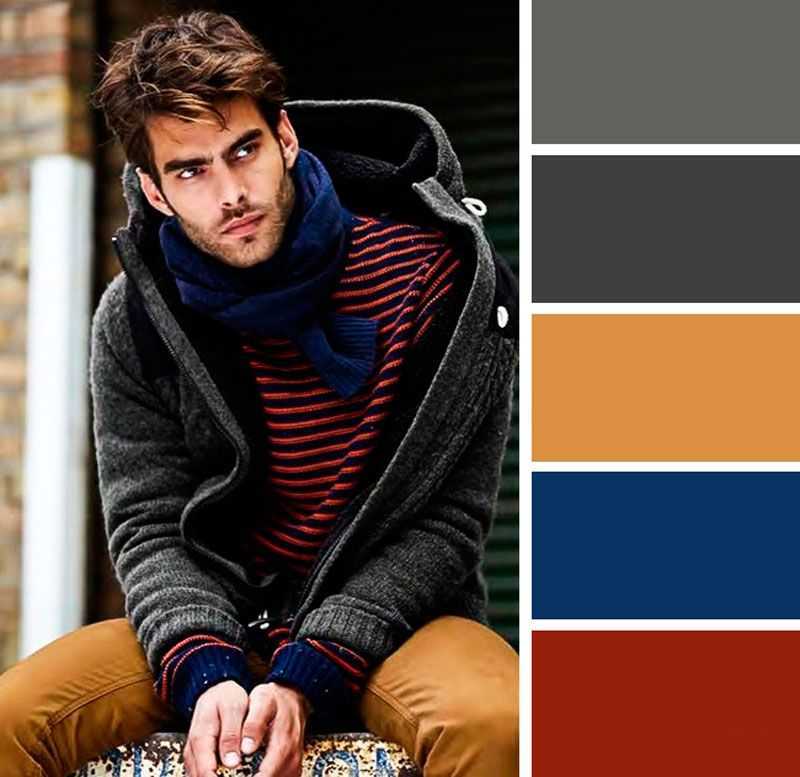 Сочетание цветов в одежде для мужчин — как сочетать цвета