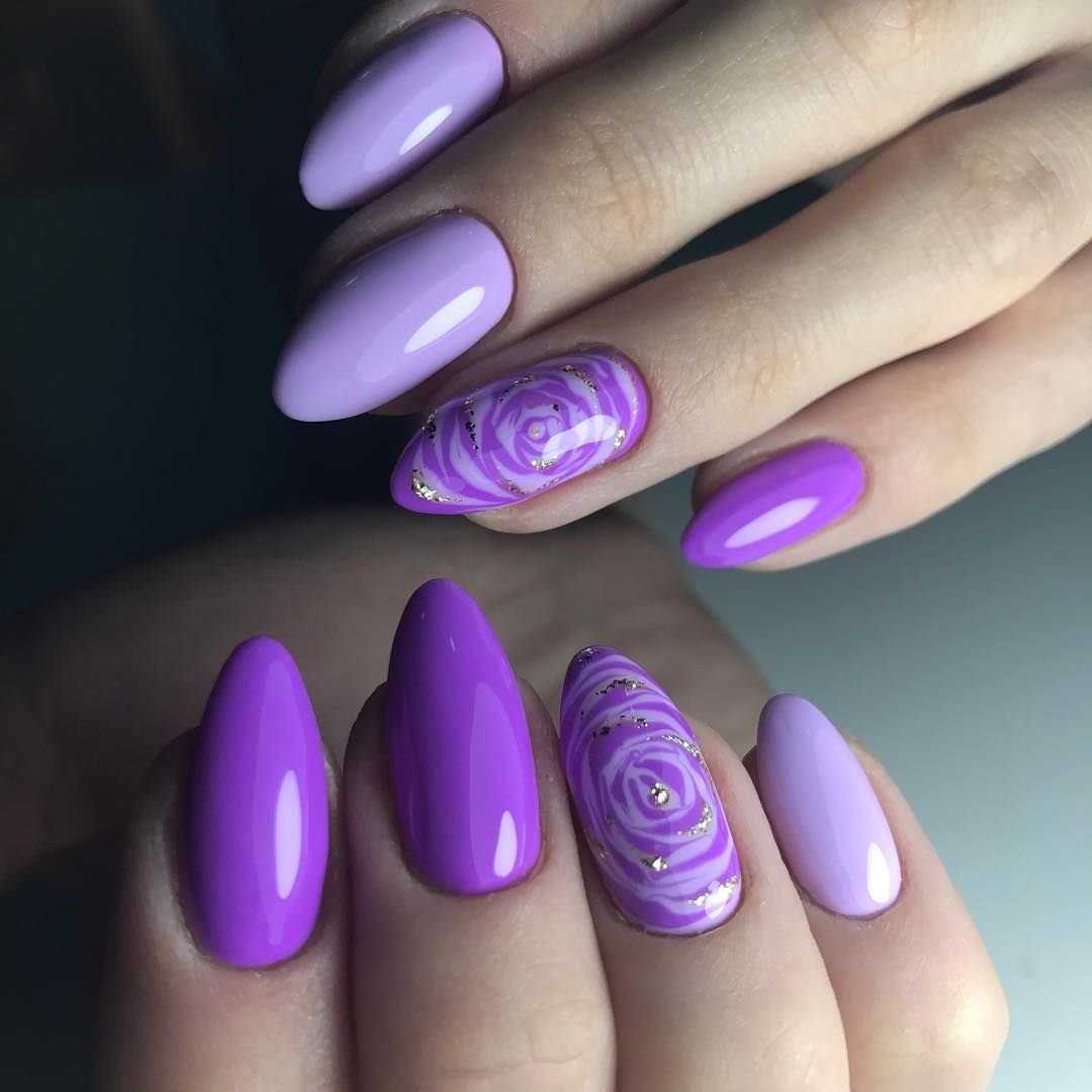 Фиолетовый маникюр 2019 - 100 фото ногтей с лаком фиолетового цвета | портал для женщин womanchoice.net