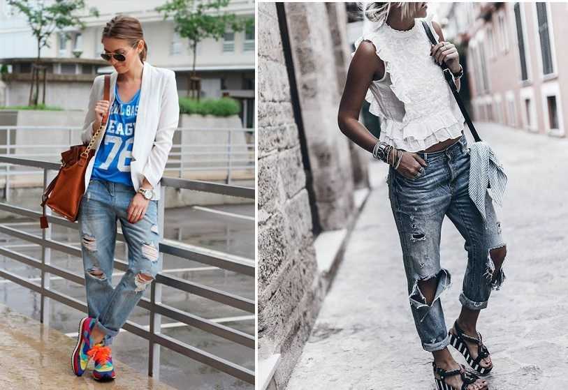 Как носить рваные джинсы, с чем они лучше всего сочетаются?