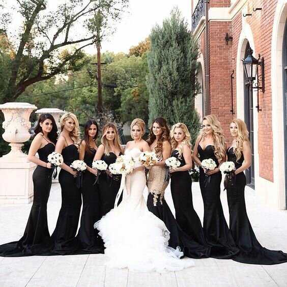 Черное свадебное платье (128 фото), обзор лучших моделей и вариантов